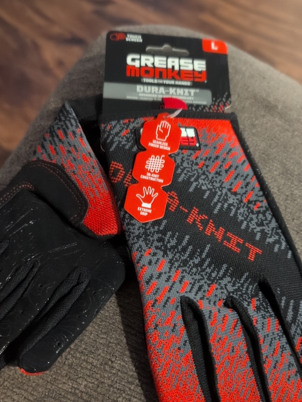 Grease Monkey Dura-Knit Automotive Work Gloves - Size Large (Brand New w/ Tags)